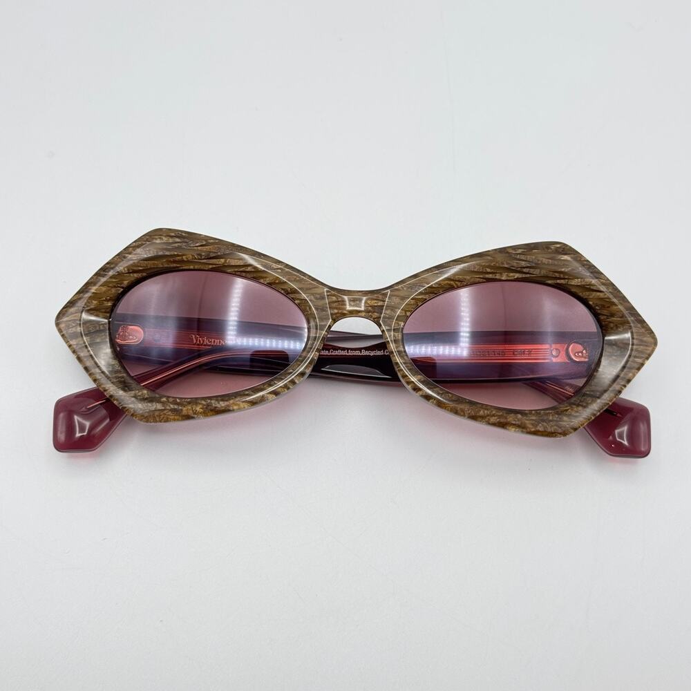 Vivienne Westwood Sunglasses VW5129 149 Brown Cat Eye Frame Gradient Lens 51mm